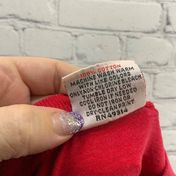 Coca-cola Vintage T-Shirt Mens Sz L Large Red With White Logo Flaws - Picture 9 of 9